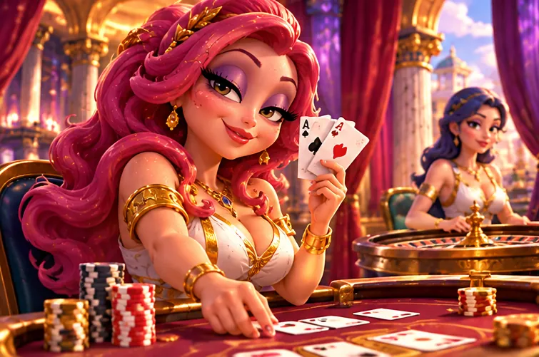 Palace hostess welcoming new players to the tables